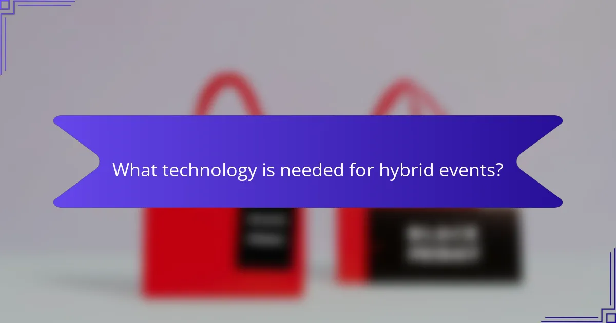 What technology is needed for hybrid events?